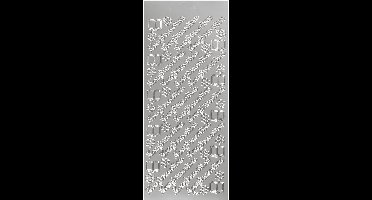 Stickers, konfirmation, zilver, 1 vel