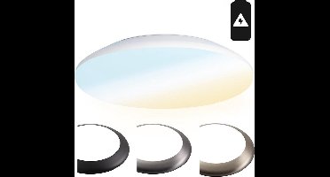 HOFTRONIC - LED Badkamerverlichting - Plafondlamp met noodaccu batterij - Witte Badkamerlamp - IP65 waterdicht - 6500K Daglicht wit - IK10 Stootveilig - Ø30 cm - Voor binnen en buiten - 3 jaar garantie