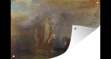Tuinposter - Tuindoek - Tuinposters buiten - Ulysses spot met Polyphemus - Schilderij van Joseph Mallord William Turner - 120x80 cm - Tuin