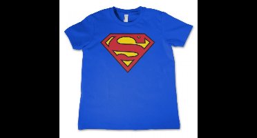 DC Comics Superman Kinder Tshirt -M- Shield Blauw