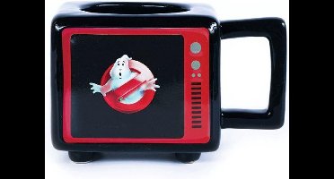 Ghostbusters Logo Retro TV Heat Change Mok
