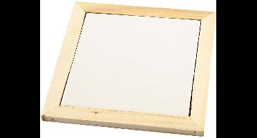 Onderzetter met houten lijst, afm 15x15 cm, 1 stuk