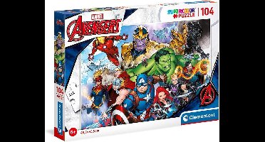 Clementoni Legpuzzel Marvel Avengers 48,5 Cm Karton 104 Stukjes