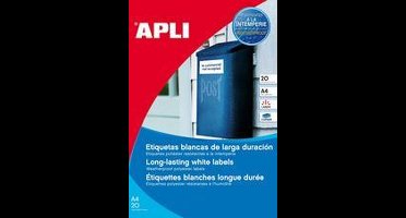 agipa weerbestendige folie-etiketten, 99,1 x 67,7 mm, wit
