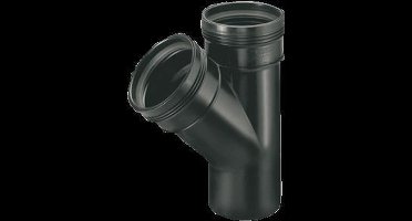 PP T-Stuk 40X40mm 2x manchet / spie 45°