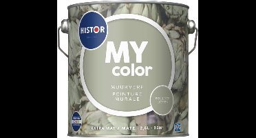 Histor MY Color Muurverf Extra Mat - Reinigbaar - Extra Dekkend - 2.5L - Boulder Lichen - Lichtgroen