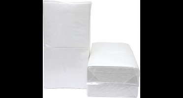 Servetten wit 33x31cm 1laags cellulose 4500st (140233)