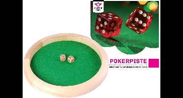 Pokerpiste 29 cm incl. 2 dobbelstenen 18mm