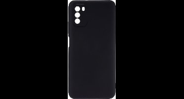 Shop4 - Poco M3 Hoesje - Zachte Back Case Mat Zwart