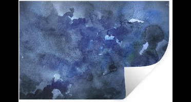 Muurstickers - Sticker Folie - Waterverf - Hemel - Blauw - Grijs - 30x20 cm - Plakfolie - Muurstickers Kinderkamer - Zelfklevend Behang - Zelfklevend behangpapier - Stickerfolie