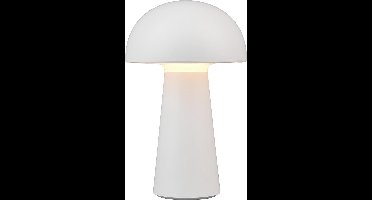 LED Tafellamp - Torna Lenio - 2W - Warm Wit 3000K - USB Oplaadbaar - Rond - Mat Wit - Kunststof