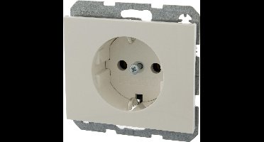 BERKER K1 stopcontact enkel, inbouw | WIT