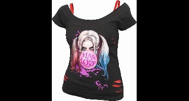 Batman Harley Quinn - Mad Love Dames T-shirt - zwart/rood - L