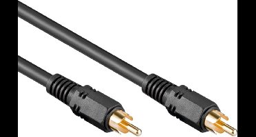 Subwoofer Kabel - Verguld - 20 meter - Zwart