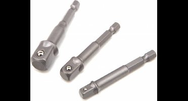 HBM 3 Delige Bit - Dop Adapterset met HEX Aansluiting