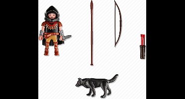 Krijger met wolf / Guerrier avec loup