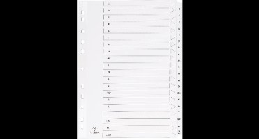 Pergamy tabbladen met indexblad, ft A4, 11-gaatsperforatie, A-Z met 20 tabs