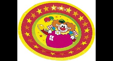 Haza Original Feestborden Clown 23 Cm 8 Stuks