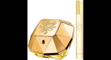 Paco Rabanne Lady Million Giftset 80 ml Eau de Parfum Spray + 20 ml Eau de Parfum Tasspray - Damesparfum