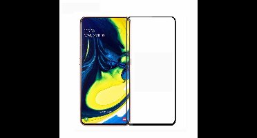Ntech Screenprotector Geschikt voor Samsung Galaxy A80/A90 full cover Screenprotector Tempered Glass - Zwart