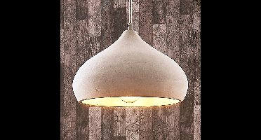 Lindby - hanglamp - 1licht - Beton, metaal - H: 18 cm - E27 - betongrijs