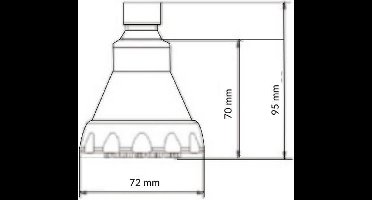 Douchekop 1 Standen-Chroom/Grijs/Groen - EPA WATERSENSE - Eco 7.6 liter/min - ABS - Grijs - SILUMEN