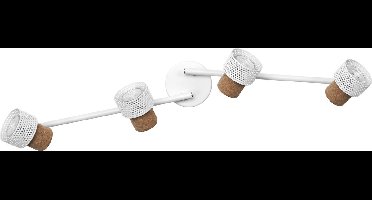 LEDVANCE DECOR SPOT CORK, 4 x 3,4W, 920lm, wit, spot, verstelbare koppen, veelzijdig gebruik, interieurspot, vervangbare ledlampen, dimbaar, warm witte lichtkleur, GU10