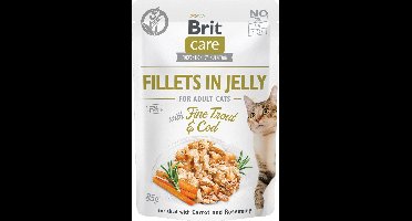 Brit Care Cat Fillet 85 g - Kattenvoer - Gelei&Forel