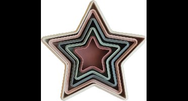 Mushie - Stapeltoren Nesting Star - Stapeltorens - BPA vrij - ontwikkeling fijne motoriek - oog hand coördinatie