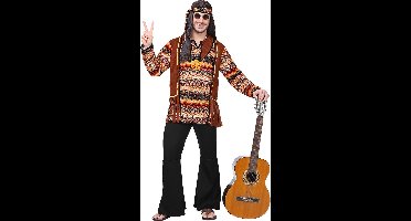 Bruine Psychedelische Golven Hippie - Man
