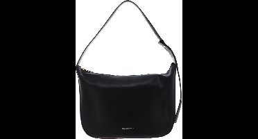 MANDARINA DUCK Leren Schoudertas Luna Hobo Black Zwart