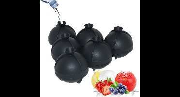 New Age Devi - IJsbal Maker - Set van 4 Siliconen Mould voor Bolvormig en Groot Vierkant Ijs - Met Deksel- Herbruikbaar