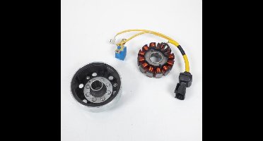 originele ontstekingsrotor stator voor scooter piaggio 125 x9 evolution 2003 tot 2007 58059r / 584694 nieuw