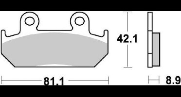 remblokje sbs voor motor honda 350 cb sg sj 1986 tot 1990 avg / avd nieuw