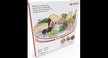Alpina Serveerschaal - 360º Roteerbaar - Roterende serveerplaat - glas - 32cm