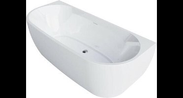 Go by Van Marcke D-Shape Design halfvrijstaand bad back to wall - 180x80cm - acryl - glans wit