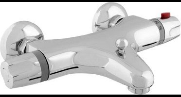 GO by Van Marcke Surf badmengkraan thermostatisch veiligheidsblokkering hartafstand 15 cm keramische schijven inclusief rozetten en S-koppelingen chroom