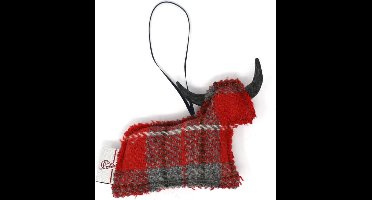 Kerstboomhanger tartan - hooglander - rood - Caroline Wolfe Murray