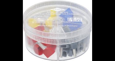 Knipex 97 99 909 Assortiment adereindhulzen 4 mm², 6 mm², 10 mm², 16 mm² Deels geïsoleerd Grijs, Rood, Blauw, Geel 45 s