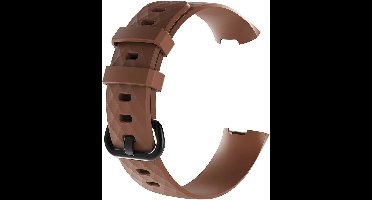 New Age Devi - Sport wafel band - Geschikt voor Fitbit Charge 3 4 - Bruin