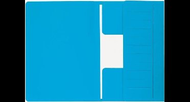 Dossiermap Secolor Mammoet folio 3 kleppen 270gr blauw - 10 stuks