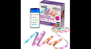 WiZ LED strip - 20 meter - RGBIC - Makkelijke installatie - Gekleurd en Wit licht - Muzieksynchronisatie - RGBIC; meerdere kleuren tegelijk