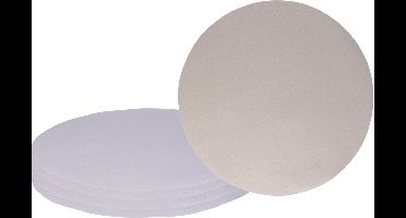 Wicotex Placemats Uni - 8x - grijs - rond 38 cm - anti slip laag - Teflon coating toplaag
