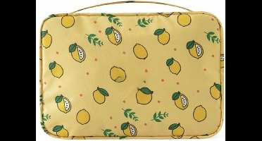Toilettas voor Hangen - Make-up Tas, Cosmetica Tas, Waszak - Voor Kinderen, Vrouwen, Meisjes, Mannen - Reis, Vakantie, Buiten, Kamperen - Geel Toilettas met haak