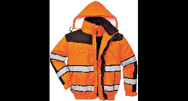 Bomberjack Oranje met reflectiestrepen Portwest C466.