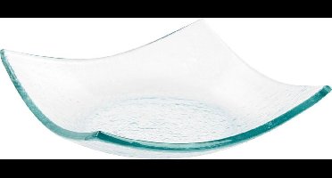 Glazen Schalen - Vierkante Schalen - Transparant Glas - 15x15 cm - Set van 12
