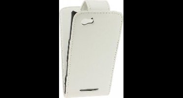 Xccess Leather Flip Case Sony Xperia M White