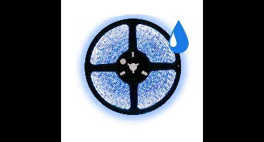 5 meter blauw led strip waterproof - IP65 - 60Leds/m - 12V