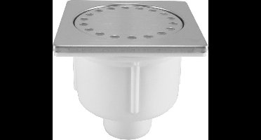 Wiesbaden doucheplug 10x10 onderuitlaat, RVS