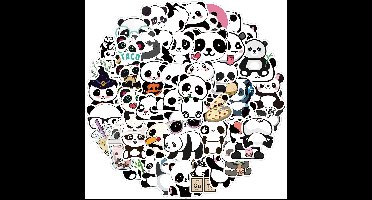 *** 50 Panda Stickers - Dieren - Laptop - en Bullet Journal Stickers - Voor kinderen en volwassenen - Perfect voor koffers, notebooks en meer - van Heble® ***